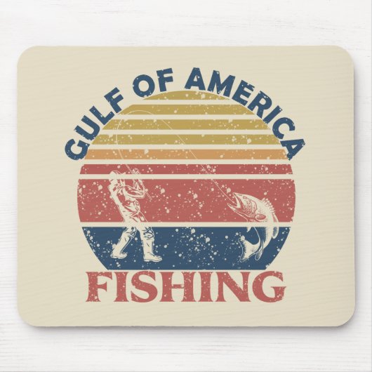 Golf van Amerika vispaal Amerikaans patriottisch Muismat (Voorkant)