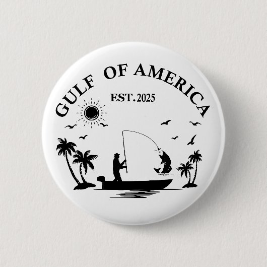 Golf van Amerika vispaal Amerikaans patriottisch Ronde Button 5,7 Cm (Voorkant)