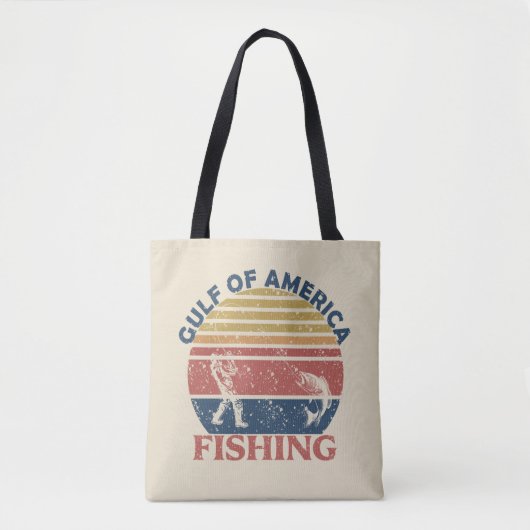 Golf van Amerika vispaal Amerikaans patriottisch Tote Bag (Voorkant)