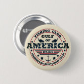 Golf van Amerika vissersclub Amerikaanse patriotti Ronde Button 5,7 Cm (Voorkant /achterkant)