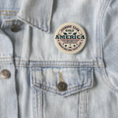 Golf van Amerika vissersclub Amerikaanse patriotti Ronde Button 5,7 Cm (In situ)