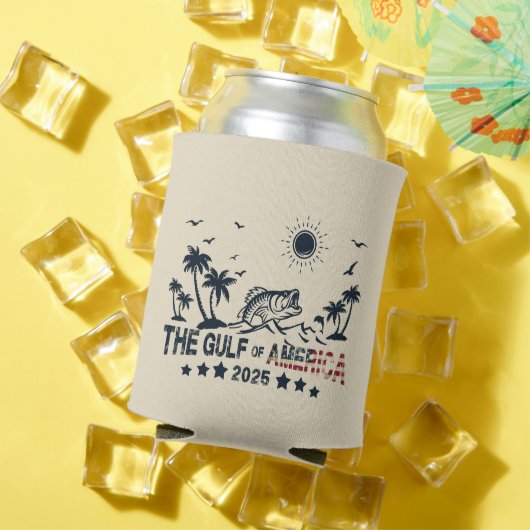 Golf van Amerika vist patriottische Amerikaanse vl Blikjeskoeler (Insitu Zomer)