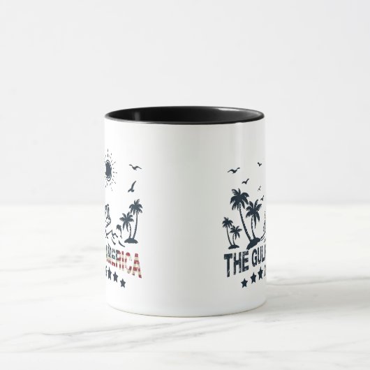 Golf van Amerika vist patriottische Amerikaanse vl Mok (Midden)