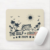 Golf van Amerika visten Patriottische Amerikaanse  Muismat (Met muis)