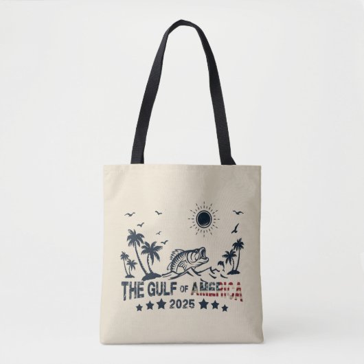 Golf van Amerika visten Patriottische Amerikaanse  Tote Bag (Voorkant)