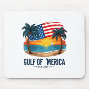 Golf van Amerika Vlag Sunset Beach Amerikaanse Gol Muismat