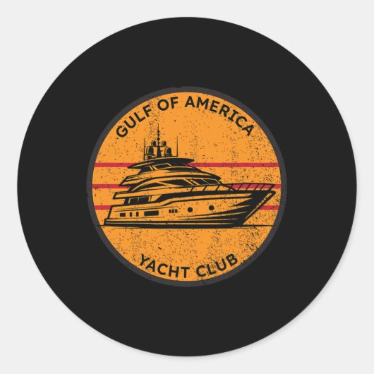 Golf van Amerika Yacht Club Trump Golf van de VS A Ronde Sticker (Voorkant)
