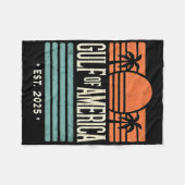 Golf van Amerika Zonsondergang & Kamp; Palmbomen R Fleece Deken (Voorkant (Horizontaal))