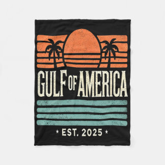 Golf van Amerika Zonsondergang & Kamp; Palmbomen R Fleece Deken