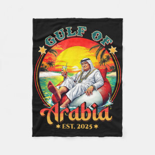 Golf van Arabië Est 2025 Grappig Trump  Arabië Fleece Deken