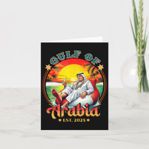 Golf van Arabië Est 2025 Grappig Trump  Arabië Kaart