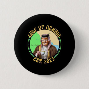 Golf van Arabië Est 2025 Grappig Trump Arabië Ronde Button 5,7 Cm
