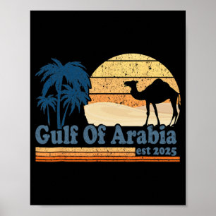 Golf van Arabië Est 2025 Trump Arabische Golf Funn Poster