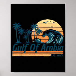 Golf van Arabië Est 2025 Trump Arabische Golf Funn Poster