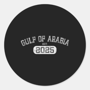 Golf van Arabië Est 2025 Trump Arabische Golf Funn Ronde Sticker