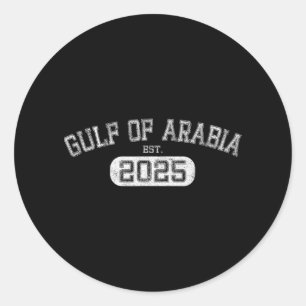 Golf van Arabië Est 2025 Trump Arabische Golf Funn Ronde Sticker