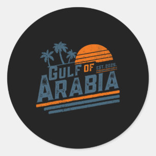 Golf van Arabië Est 2025 Trump Arabische Golf Funn Ronde Sticker