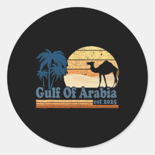 Golf van Arabië Est 2025 Trump Arabische Golf Funn Ronde Sticker