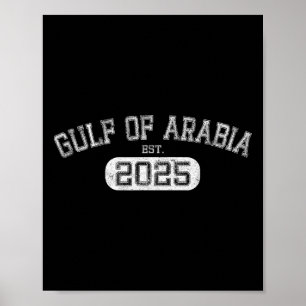 Golf van Arabië Geschat 2025 Trump Arabische Golf  Poster