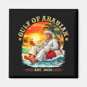Golf van Arabische Oost 2025 Grappig Trump Vintage Magneet