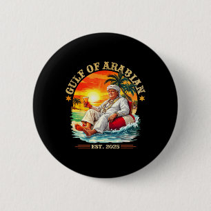 Golf van Arabische Oost 2025 Grappig Trump Vintage Ronde Button 5,7 Cm