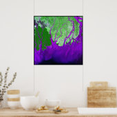 Golf van Bengalen in de delta van Ganges Poster (Keuken)