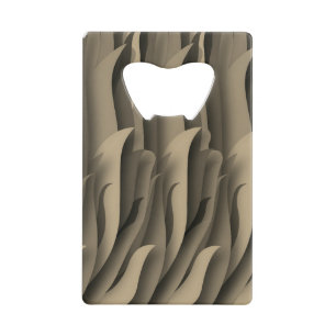 Golf van bruine en bruine moderne kunst creditkaart flessenopener