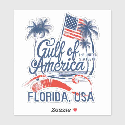 Golf van de VS Amerika 2025 Florida Amerikaanse Vl Sticker (Vel)