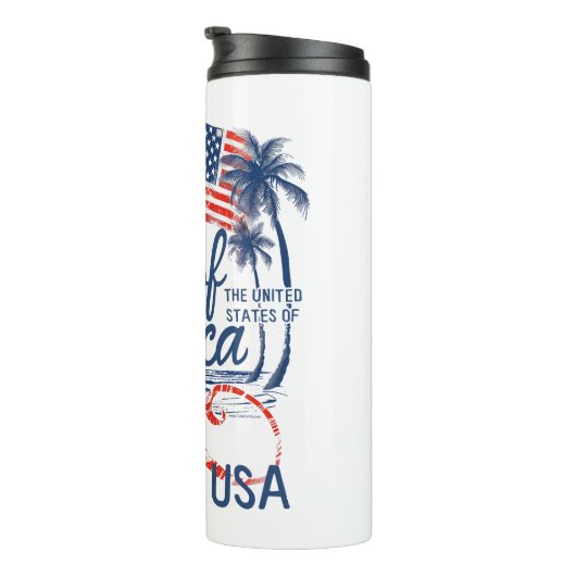 Golf van de VS Amerika 2025 Florida Amerikaanse Vl Thermosbeker (Geroteerd rechts)