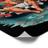 Golf van de VS Amerika EST 2025 Amerikaanse vlag G Poster (Hoek)