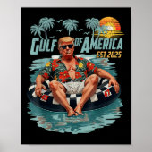 Golf van de VS Amerika EST 2025 Amerikaanse vlag G Poster (Voorkant)