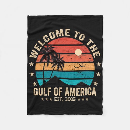 Golf van de VS Amerika EST 2025 Retro  Amerika Fleece Deken (Voorkant)