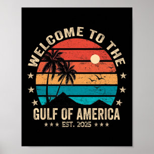 Golf van de VS Amerika EST 2025 Retro Amerika Poster