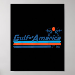 Golf van de VS Amerika Est 2025 Retro Vintage Stra Poster
