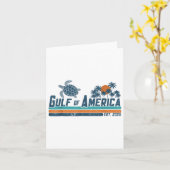 Golf van de VS Amerika EST 2025 Schildpad Golf Mex Kaart (Gele Bloem)