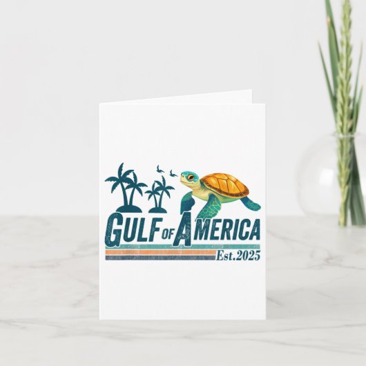 Golf van de VS Amerika EST 2025 Schildpad Golf Mex Kaart (Voorkant)