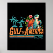 Golf van de VS Amerika EST 2025 Schildpad Golf Mex Poster (Voorkant)