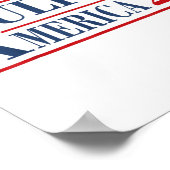 Golf van de VS Amerika EST 2025 VS Amerikaanse vla Poster (Hoek)