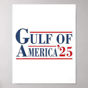 Golf van de VS Amerika EST 2025 VS Amerikaanse vla Poster