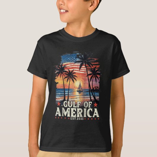Golf van de VS Amerika EST 2025 VS Amerikaanse vla T-shirt (Voorkant)
