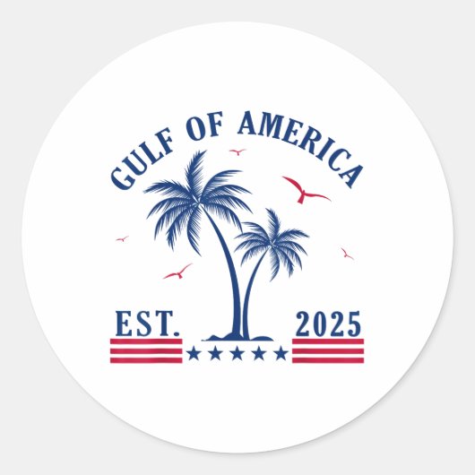 Golf van de VS Amerika, Retro Golf van de VS Ameri Ronde Sticker (Voorkant)