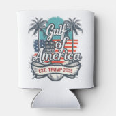 Golf van de VS Amerika Trump 2025 Amerikaanse vlag Blikjeskoeler (Achterkant)