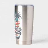 Golf van de VS Amerika Trump 2025 Amerikaanse vlag Geïsoleerde Drinkbeker (Achterkant)