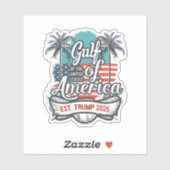 Golf van de VS Amerika Trump 2025 Amerikaanse vlag Sticker (Vel)