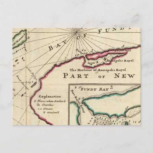 Golf van Fundy en haven van Annapolis Royal Briefkaart (Voorkant)