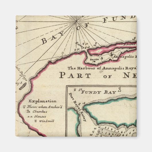 Golf van Fundy en haven van Annapolis Royal Magneet (Voorkant)