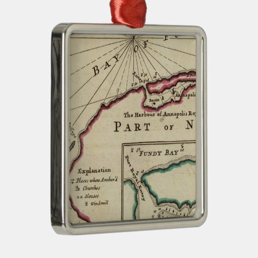 Golf van Fundy en haven van Annapolis Royal Metalen Ornament (Rechts)