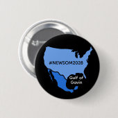 Golf van Gavin | Newsom 2028 Ronde Button 5,7 Cm (Voorkant /achterkant)