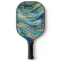 Golf van golven turquoise mozaïek Kunst