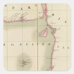 Golf van Guinee 36 Vierkante Sticker